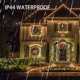 Dazzle Bright Christmas String Lights, Connectable Waterproof String Lights Green Wire with 8 Modes, Christmas Decorations for Indoor Yard Garden (Warm White, 2000 LED) Dazzle Bright