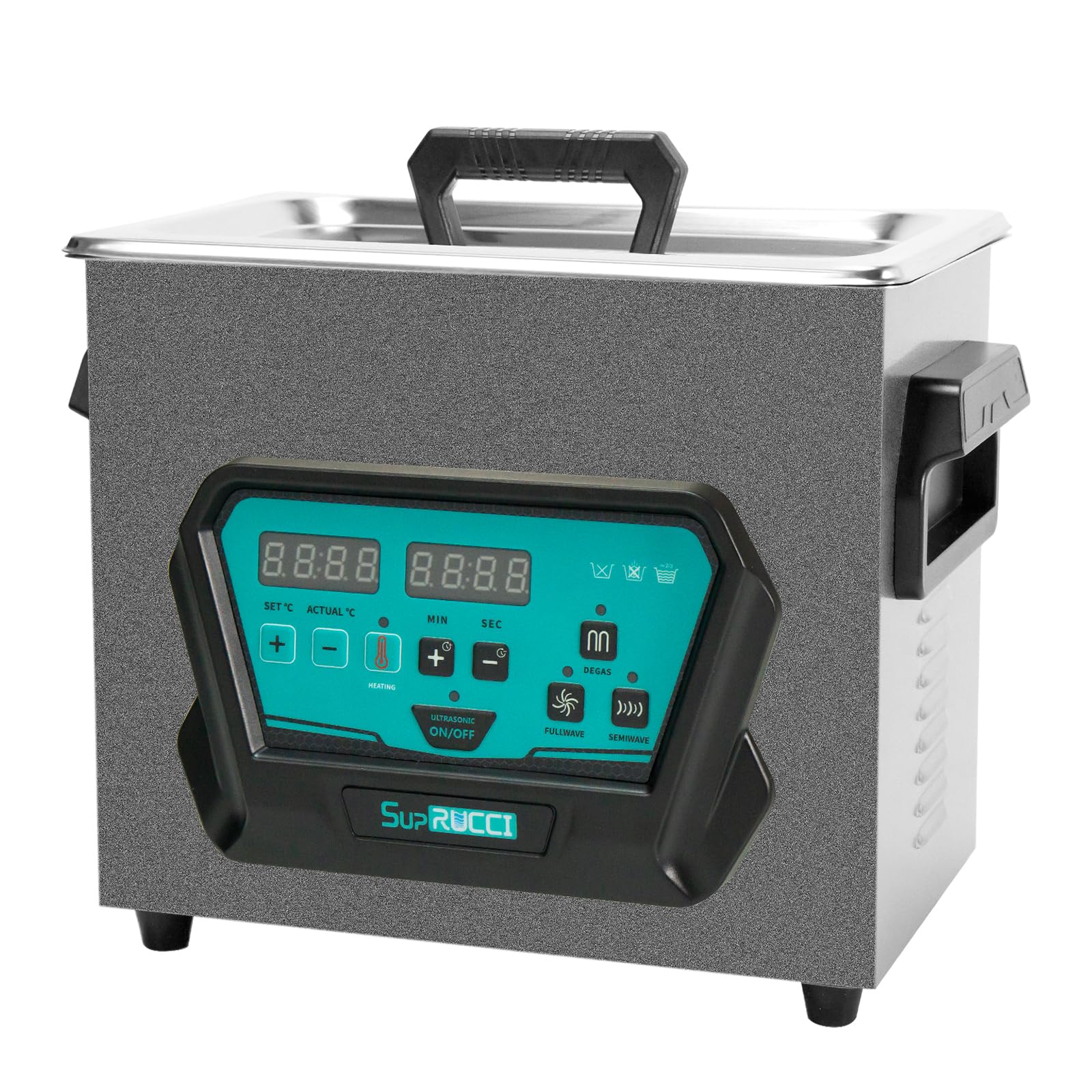 SupRUCCI Ultrasonic Cleaner 3L High Power 120W 0.8 gal Ultrasonic Parts Cleaner with Heater and Timer Professional for Tool Parts Carburetor 3D Resin Printed Cleaning - WoodArtSupply