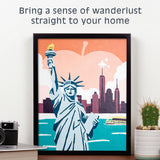 Pink Picasso Kits Colorful Destinations Paint by Number for Adults and Teens | DIY Unique Canvas Painting Kits Color by Numbers Arts & Crafts Kit | New York State of Mind 8x10 - Paint Kit Set Pink Picasso