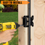 DJSUNPACKING Upgrade 24" Heavy Duty Cane Bolt Gate Drop Rod-Steel Gate Ground Latch Designed for Wood Metal Vinyl Gates or Double Doors Fence-2 Pack DJSUNPACKING