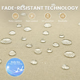 Outdoor Sectional Patio Furniture Set with Glowing Table,7 Pieces Wicker Conversation Sets L Shaped Couch Out Door Sofa Set Outside Furniture for Garden Deck Yard Porch,Beige POUUIN