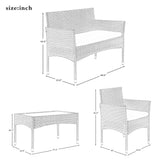 UNIROI Outdoor Patio 8 Pieces Rattan Furniture Set, Dark Brown UNIROI