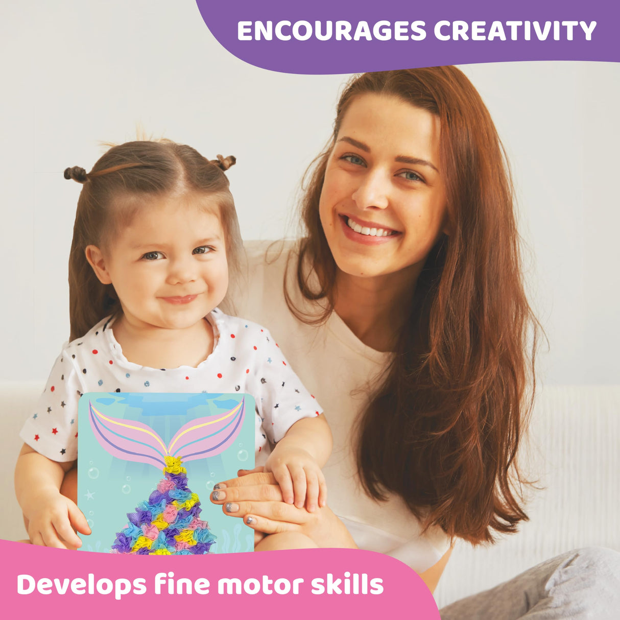 jackinthebox Poke Poke Art for Kids - Unicorns, Mermaids, Princess, Cupcakes, Mess-Free Sewing Art for Children, Toys for Girls and Boys Ages 4 5 6 7 8, Great Gift for Children, DIY Creative Activity jackinthebox