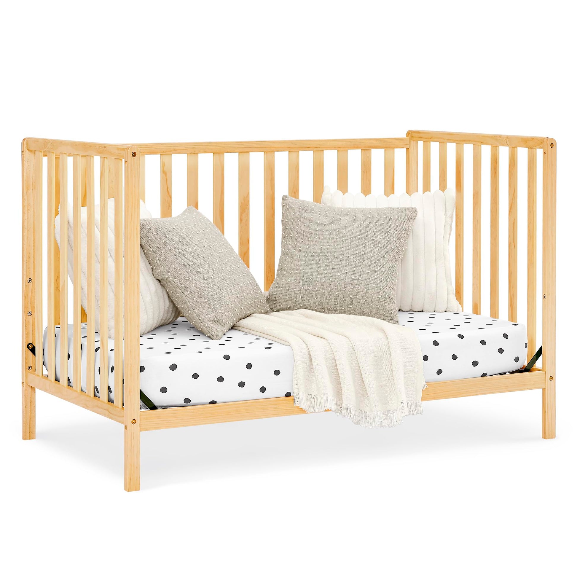 Delta Children Heartland 4-in-1 Convertible Crib, Natural - WoodArtSupply