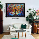 PICKFORU Stained Glass Puzzle Tree of Life Puzzles for Adults 1000 Pieces, Impossible Hard Difficult Challenging Puzzles for Adults, Colorful Mosaic Tree of Life Jigsaw Puzzle 1000 Pieces PICKFORU