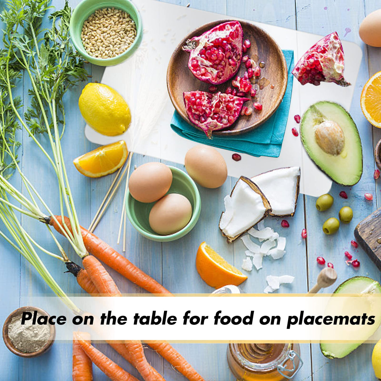 Tecmisse 30 PCS Plastic Placemat Heat Resistant Washable Table Mats, Clear Placemats for Table, Dining, Kitchen, Crafting and Shelf Liner, 17 x 11 Inch Tecmisse