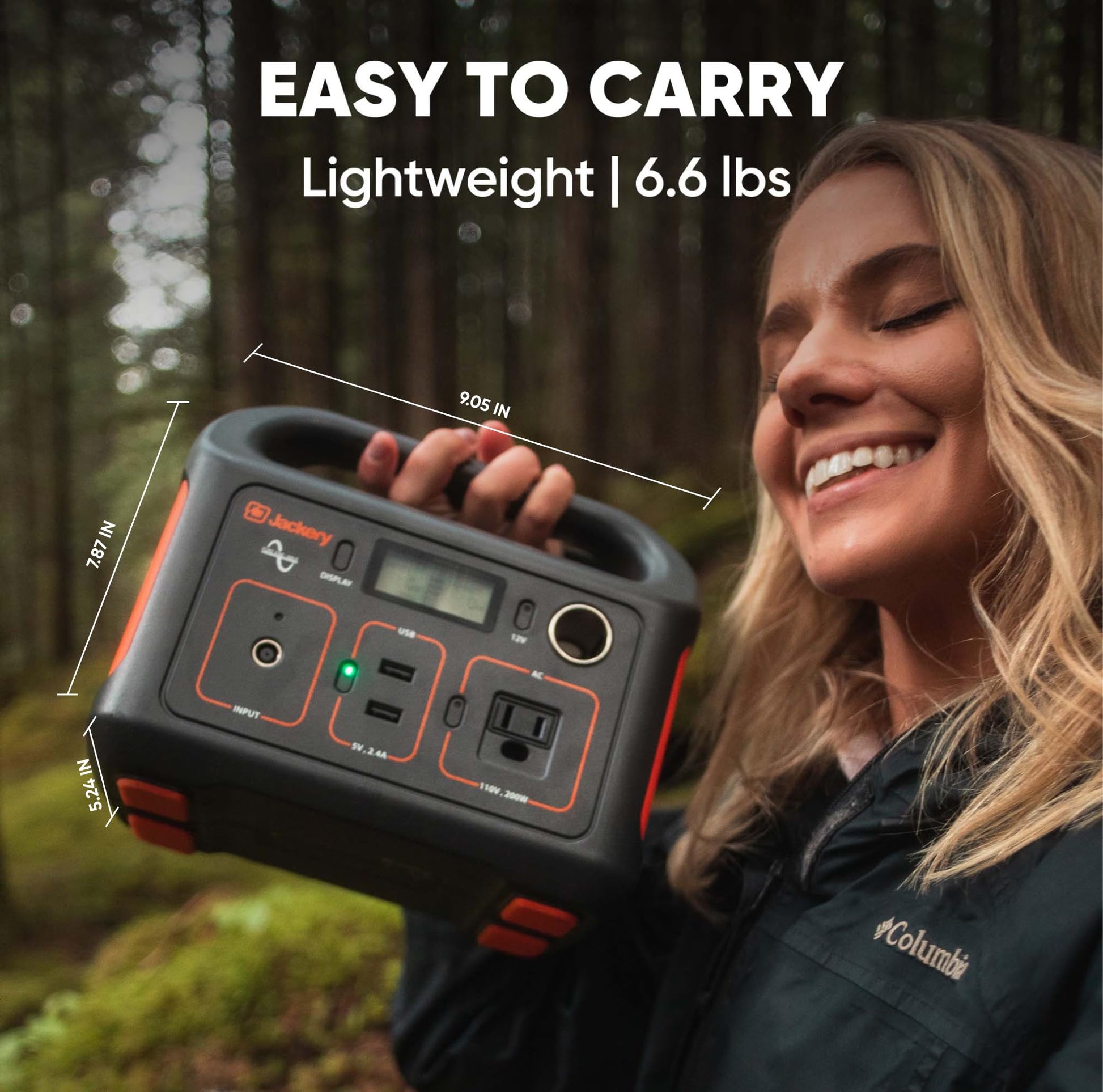 Jackery Portable Power Station Explorer 240, 240Wh Backup Lithium Battery, 110V/200W Pure Sine Wave AC Outlet, Solar Generator for Outdoors Camping Travelling and Emergencies. (Solar Panel Se - WoodArtSupply