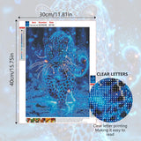 Ohhvvow Glowing Cheetah Diamond Painting Kits for Adults, 12x16 Inch 5D DIY Full Round Drill Diamond Art Dots for Home Wall Decor, Gift for DIY Craft Lovers & Beginners Ohhvvow