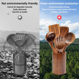 Hefild Premium Wooden Spoons for Cooking, and Wooden Spatula for Cooking & Wood Spatula, 12 pcs Wooden Utensils for Cooking, Teak Wood Utensils Set for Non-Stick Cookware, Present for Chefs & Home Hefild