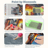 CEOVR Tiger Diamond Painting Kits for Adults, Forest Tiger Diamond Art Dots 5D Full Drill DIY Animal Gem Art, Adult Crafts Kits Arts and Crafts, Wall Decor for Home Office 12x12in CEOVR