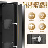 KAER 2-3 Gun Safe, 52''Height Gun Safe for Rifles and Pistols, Metal Safe, Rifle Safes for Home, Gun Safes with Adjustable Gun Rack KAER