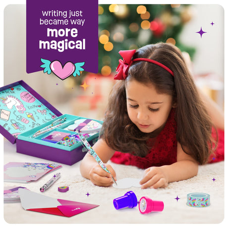Pretty Me Unicorn Stationery Set for Kids - Birthday Gifts for Girls Ages 6, 7, 8, 9, 10 to 12 Year Old Age - Stationary Letter Writing Art Kit - Best Girl Birthday Gift - Preteen Craft Toys, Presents Pretty Me