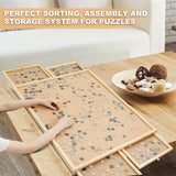 Redipo 1500 Pieces Wooden Jigsaw Puzzle Board with 4 Drawers for Storing Puzzles, 26” x 35” Large Portable Jigsaw Puzzle Table with Puzzle Cover, Non-Slip Plateau Work Surface for Adults and Kids Redipo