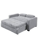 Lifestyle Solutions Ainsley Full Size Convertible Loveseat, Light Grey Serta