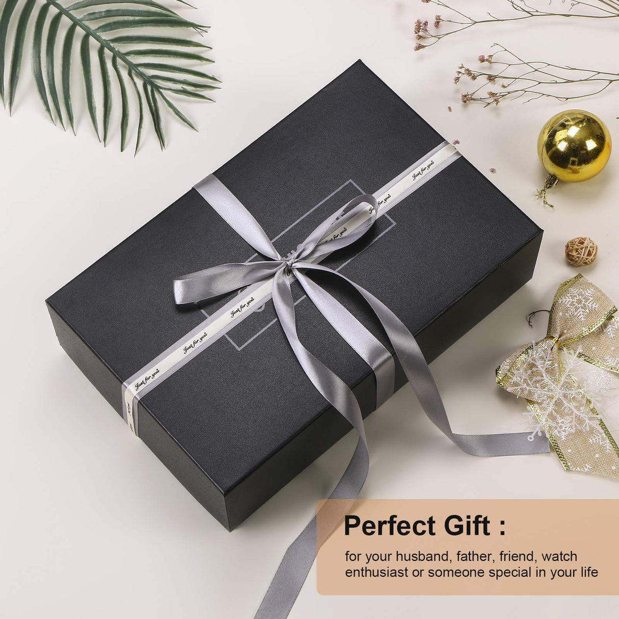 BEWISHOME Watch Box Sunglass Organizer with Real Glass Top, 6 Watch Case and 3 Slots Sunglasses Box for Men, Smooth Faux Leather Interior, Brown SSH15Y BEWISHOME