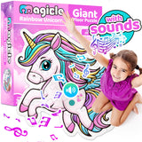 Rainbow Unicorn Giant Floor Puzzle with Sounds, 35 Piece Extra Thick Puzzles, Unicorn Toys for Girls Age 4-6, Floor Puzzles for Kids Ages 3-5 and 6 Year Old Gifts Team Power