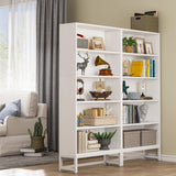 Tribesigns Tall Bookcase and Bookshelf, 70.8” Large Bookcases Organizer with 5-Tier Storage Shelves, Heavy Duty Free-Standing Library Bookshelf Shelving Unit for Living Room, Bedroom, Office (White) Tribesigns