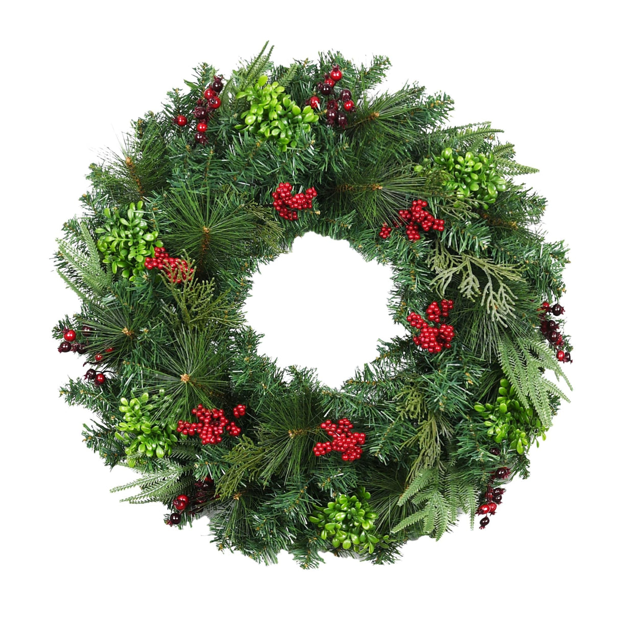 Jeco 32" Christmas Wreath with Berries, Multicolor, (CHD-F041) Jeco
