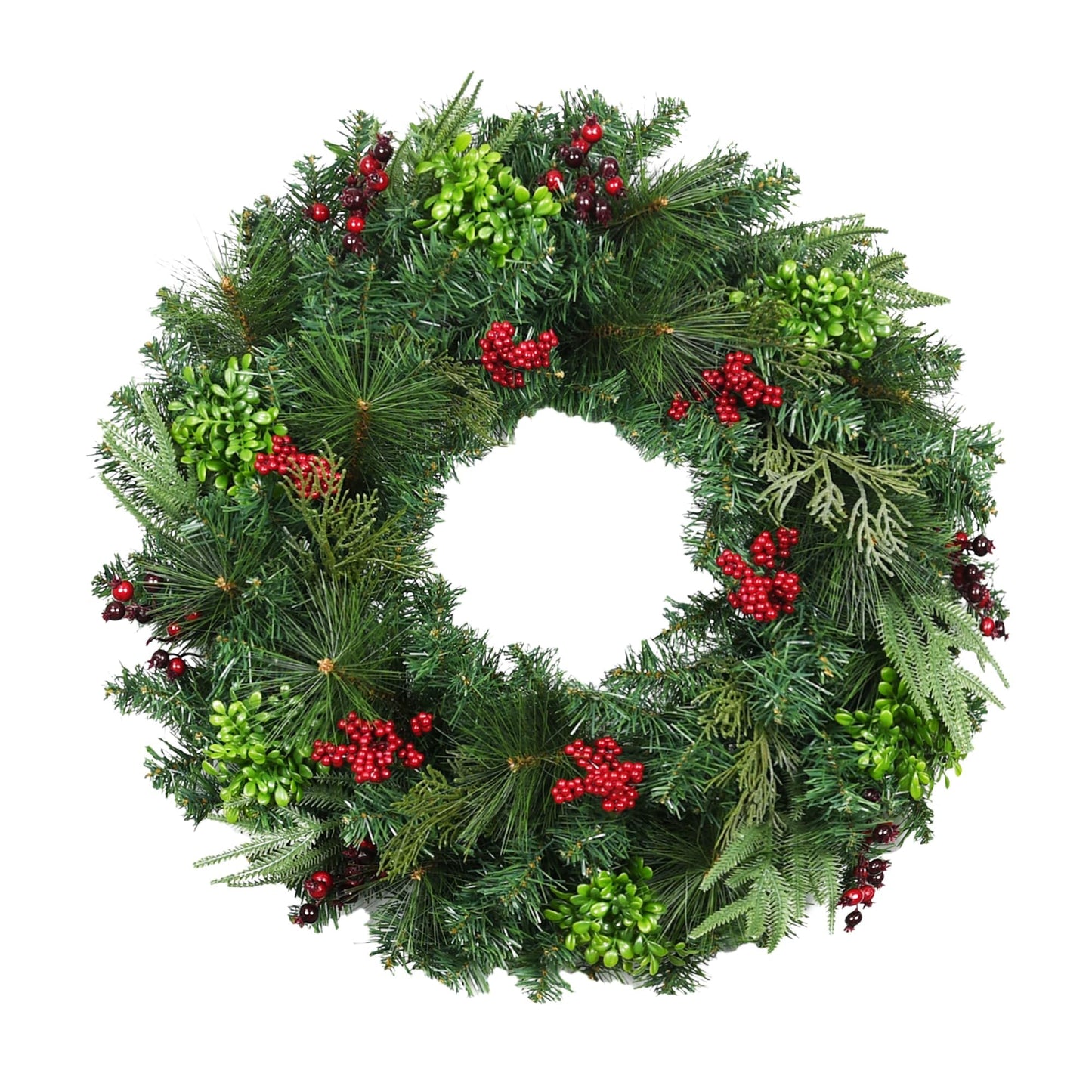 Jeco 32" Christmas Wreath with Berries, Multicolor, (CHD-F041)