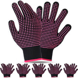 Riyiper 6 Pack Heat Resistant Gloves for Sublimation, Heat Gloves for Sublimation with Silicone Bumps, Heat Resistant Work Gloves for Hair Styling, Universal Fit Size Riyiper