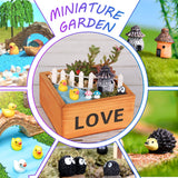Homlone 105 Miniature Fairy Garden Accessories, Fairy Garden Kit, Fairy Garden Animals, Miniature Figurines, Micro Landscape Ornaments Kit, Garden DIY Kit for Dollhouse Decoration Plant House Decor Homlone