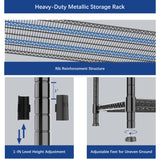 Heavy Duty Shelving, 47.6" H Garage Shelving Unit with Leveling Feet, 3-Tier Adjustable Garage Storage Shelves Metal Rack, Industrial Shelving for Warehaouse Storage, 60" W x 24" D x 47.6" H, Black GIOTORENT