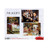 Aquarius Set of 3 Friends Puzzles (Three 500 Piece Jigsaw Puzzles) - Glare Free - Precision Fit - Officially Licensed Friends Merchandise & Collectibles - 14x19 Inches AQUARIUS