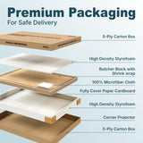 ARIEL 60 x 25 x 1.5 Hevea Unfinished Butcher Block Countertop, Solid Wood Butcher Block Table Top for DIY Workbench Top, Dining Table Top, Kitchen Island Top, Washer Dryer Top ARIEL