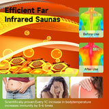 RESTISLAND Infrared Sauna for Home Sauna Room, 1 Person Low EMF Wooden 950W Indoor Sauna Spa at Home with 10min Quick Pre-Heat, LCD Control Panel and Tempered Glass Door RESTISLAND