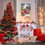 WEMEON Christmas Paint by Numbers Kit for Adults- Red Truck Adult Paint by Number Kits on Canvas Arts Crafts for Adults(16 x 20 Inch) WEMEON