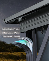 Hardtop Gazebo 12'x12' for All Weather, with Double Metal Roof, Aluminum Alloy Frame, and Net and Curtain, Permanent Building of Backyard Luxury for Patio, Deck, Backyard, Lawn, and Garden, Gray GAOMON