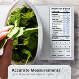 Greater Goods Nutrition Scale (Standalone, No Bluetooth) – Food Grade Glass Digital Food Scale with 2,000 Preloaded Foods, Compact 9.3"x6", for Portion Control, Calorie Counting, and Meal Prep Greater Goods