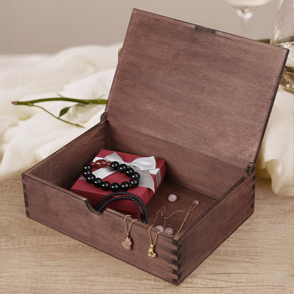 Wood Wedding Keepsake Box, Memory Storage Box for Couples, Personalized Wedding Engagement Box with Lids, Bridal Shower Gifts Birthday Gifts - WoodArtSupply