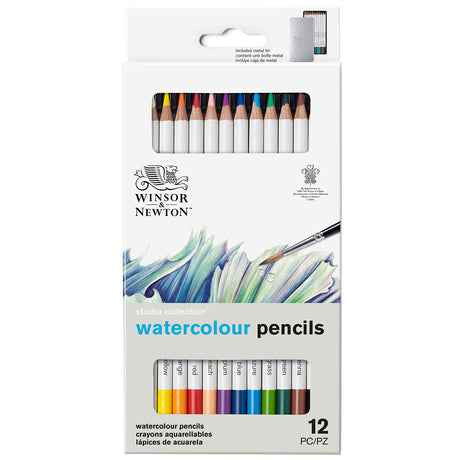 Winsor & Newton Studio Collection Artist Pencils, Watercolor Pencils, Set of 12 Winsor & Newton