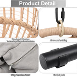 Breezluxe Hanging Egg Chair with Stand - Egg Swing Chair Outdoor Indoor Patio Wicker Chair Swing Hammock Egg Chairs 400lbs Capacity for Outside Patio, Bedroom, Garden and Balcony (Biege) 1 Breezluxe