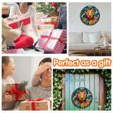 Zariocy Hanging Diamond Art Ornament Lion Kits for Adults – Special Crystal Double Sided Pendant, DIY Animal Diamond Painting Acrylic Board Window Pendants Home Garden Wall Hanging Decor 8x8 inch Zariocy