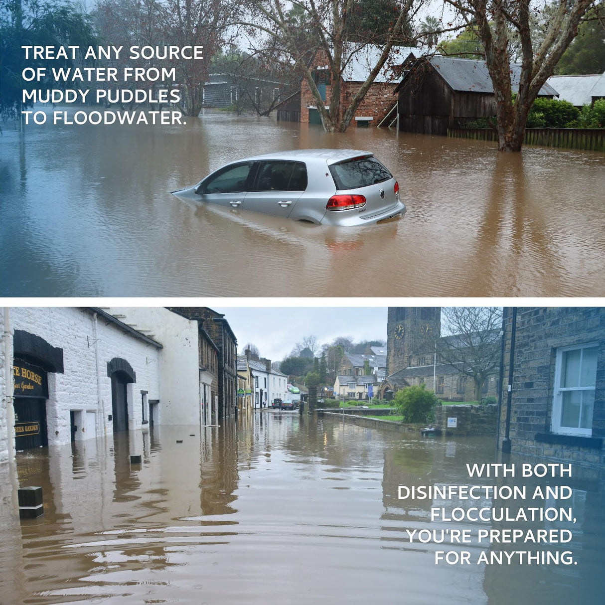 P&G Purifier of Water Portable Water Purifier Packets. Emergency Water Filter Purification Powder Packs for Camping, Hiking, Backpacking, Hunting, and Traveling. (12 Packets) P&G Purifier of Water