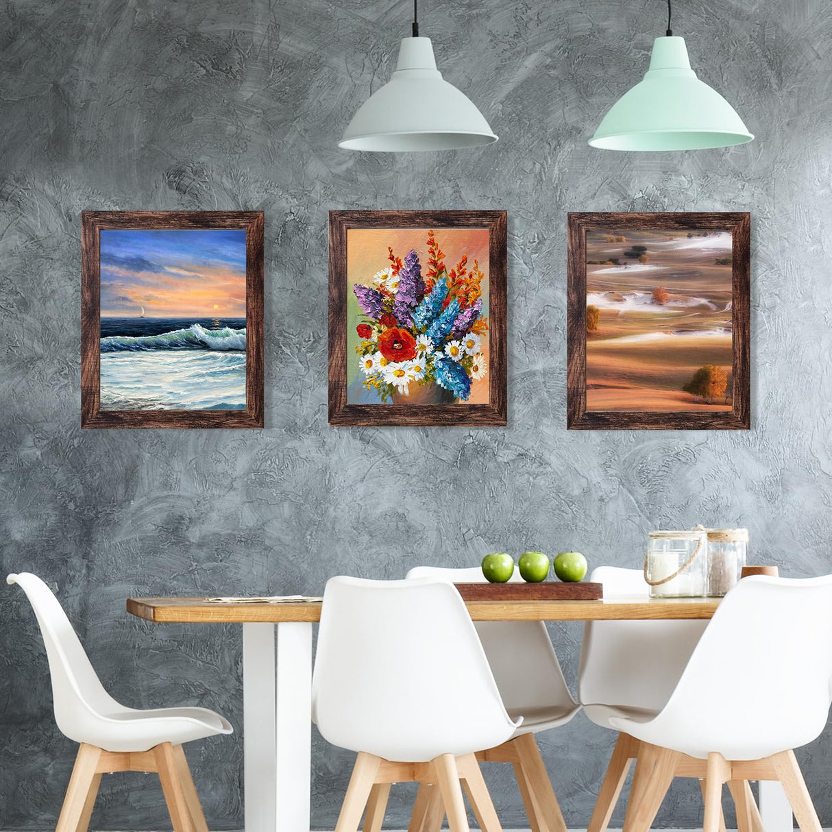 LUCKYLIFE 8x10 Picture Frame Brown for Wall Mounting or Tabletop Display, 2 Pack LUCKYLIFE