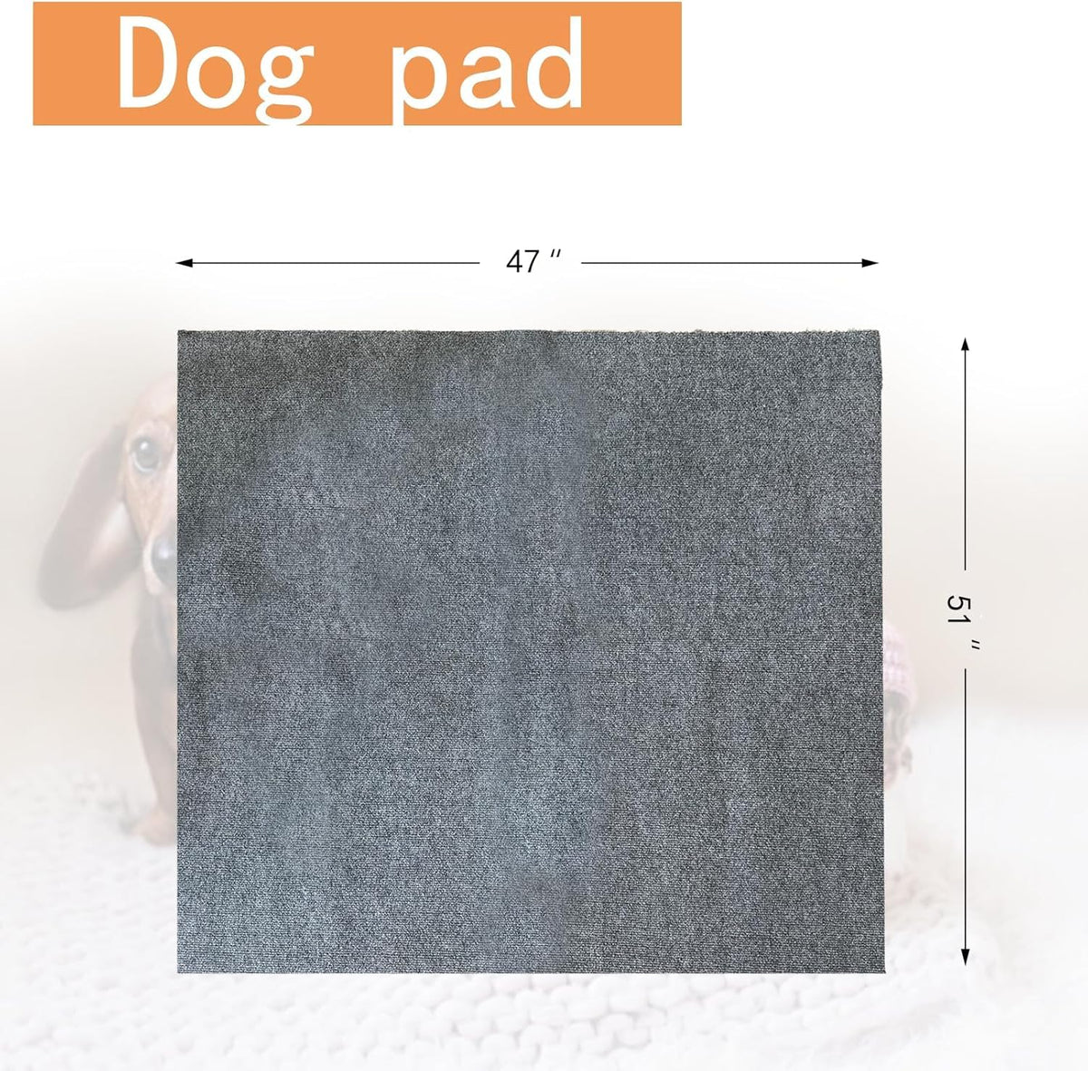 MINYUGUT Front Door Mat, Pee Pads for Dogs, 47” x 51” Indoor Outdoor Heavy Duty Doormat, Non-Slip Office Chair Mat, Rubber Backing Low Profile Commercial Door Mats, Waterproof Floor Mat for Entry MINYUGUT