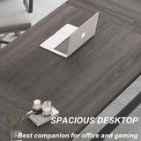 HSH Large Rustic Computer Desk, Industrial Extra Long Home Office Desk, Modern Pc Study Gaming Writing Table for Two Person, Workstation Executive Desk for Home Bedroom Living Room, Dark Gray, 70 Inch HSH