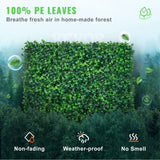 VEVOR 24PCS 20"x20" Artificial Boxwood Panels,Boxwood Hedge Wall Panels,Artificial Grass Backdrop Wall 1.6", Privacy Hedge Screen UV Protected for Outdoor Indoor Garden Fence Backyard VEVOR