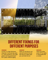 FoundGo 8'H x 7'W Vinyl Curtains for Patio 19oz, Outdoor Clear Vinyl Patio Enclosure,Heavy Duty Clear Tarp Waterproof Vinyl Tarps with Grommets for Pergola, Balcony,Porch,Gazebos，-4℉ Cold Resistant FoundGo