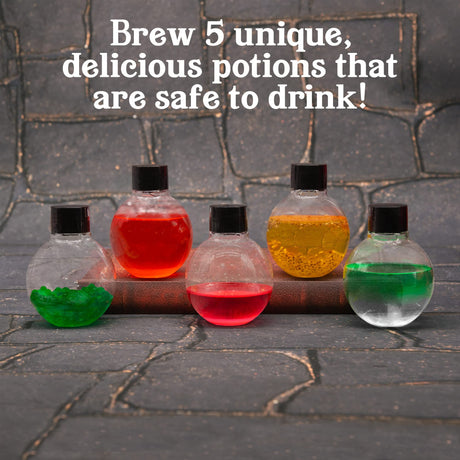 Tasty Labs Wizard Potion Science Kit - Make 5 Magical Potions, Chemistry Experiments Safe to Drink, Includes Cauldron & Wand - Study Reactions, Polymers & More Thames & Kosmos