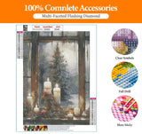 DAZZLEDOTS Diamond Art Kits for Adults, Christmas Diamond Painting Kits for Beginner Candle DIY 5D Full Drill Diamond Dots Crafts for Home Wall Decor Gifts 12x16 Inch DAZZLEDOTS