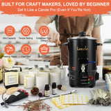 Leerie M4 8Lbs Wax Melter for Candle Making – Heating Core Brass Spout & Temp Control, No Clog, Easy to Clean – Electric Wax Melting Pot for DIY Candle Makers & Beginners Leerie
