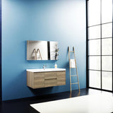 60" Floating Bathroom Vanity with Single Sink, Ash Grey, 2 Drawers, 2 Doors, Resin Top Basin，Easy to Install，for Bathroom，60 Bathroom Vanity，Floating Vanity Bathroom，Bathroom Sink Cabinet Generic