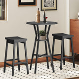 YATINEY Bar Table, 2-Tier Round High Top Table, Pub Table, Home Bar Counter Height, Bistro Tables, for Kitchen, Living Room, Meeting Room, Pub, Black BT03BB YATINEY