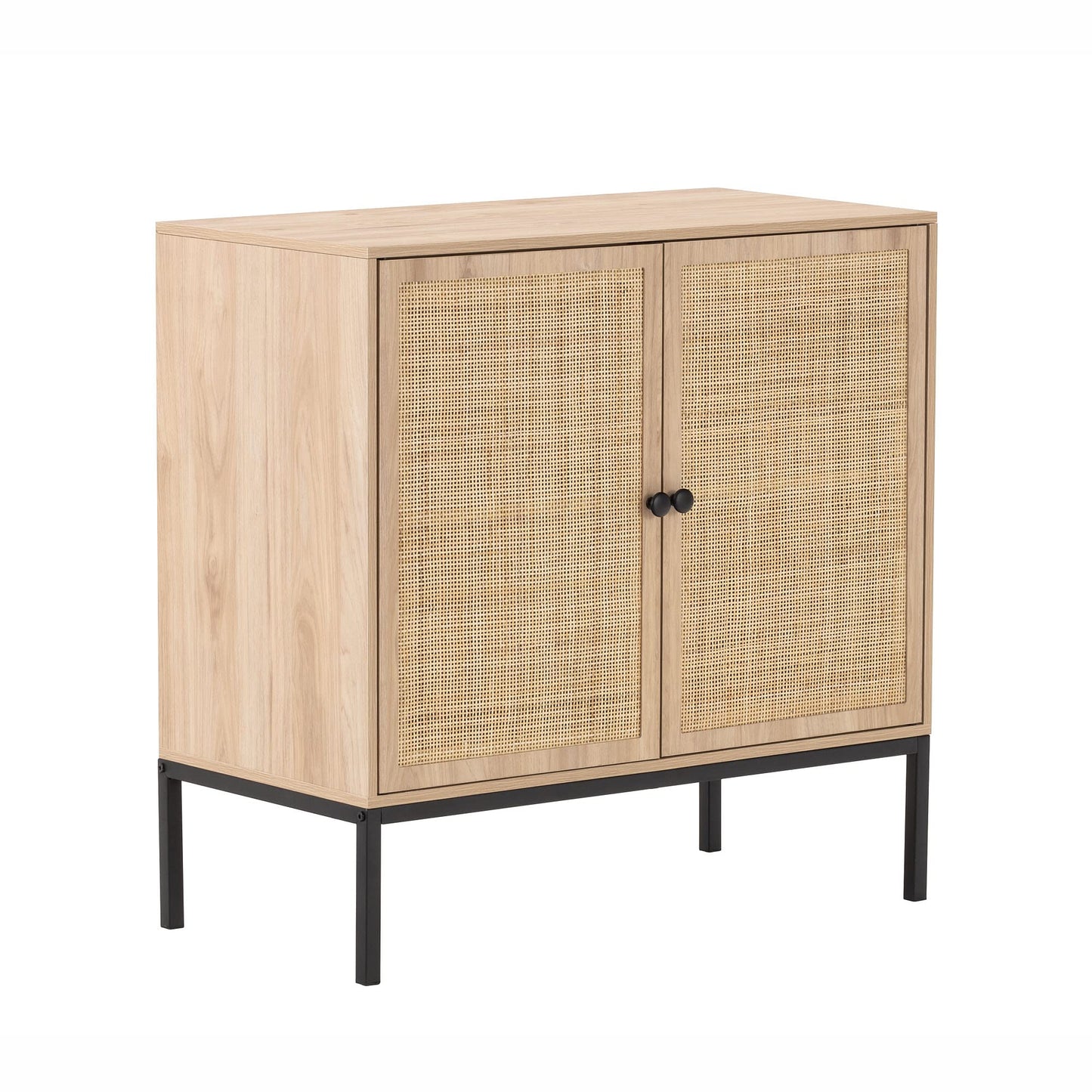 XIAO WEI Sideboard with Handmade Natural Rattan Woven Doors, Rattan Cabinet Console Table Storage Cabinet Buffet Cabinet, for Kitchen, Living Room, Hallway, Entryway-2 Pieces(Natural) - WoodArtSupply