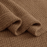 CozeCube Caramel Brown Throw Blanket for Couch, Soft Cozy Cable Knit Throw for Bed Sofa Living Room, Lightweight Warm Decorative Farmhouse Christmas Blanket, 50"x60", Light Brown CozeCube