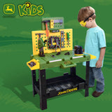 John Deere Kids Workbench, Power Tools Workshop, Build Your Own Toy Tool Box with 55 Realistic Toy Tools and Accessories, 5+ Sunny Days Entertainment